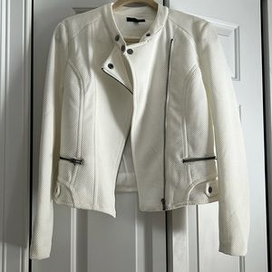 White lightweight moto jacket in excellent condition